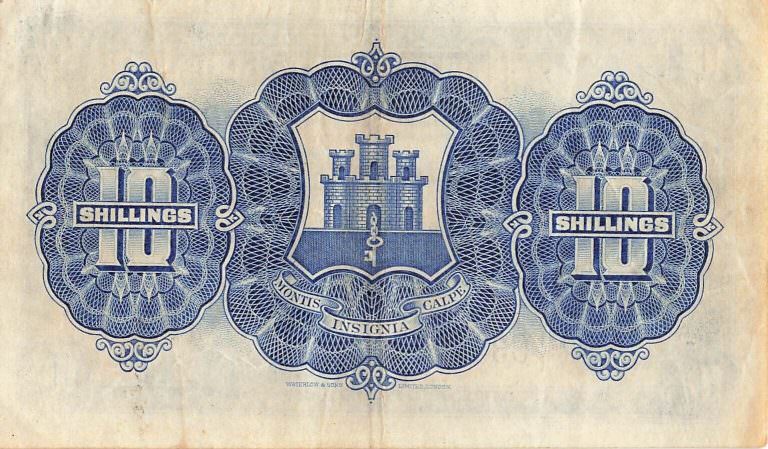 Gibraltar 10 Shillings 1942 XF (sold out) CEBELITARIK - Görsel 3