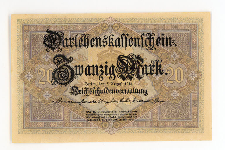 DEUTSCHLAND Almanya Germany 20 Mark 1914 Pick#48b UNC çil