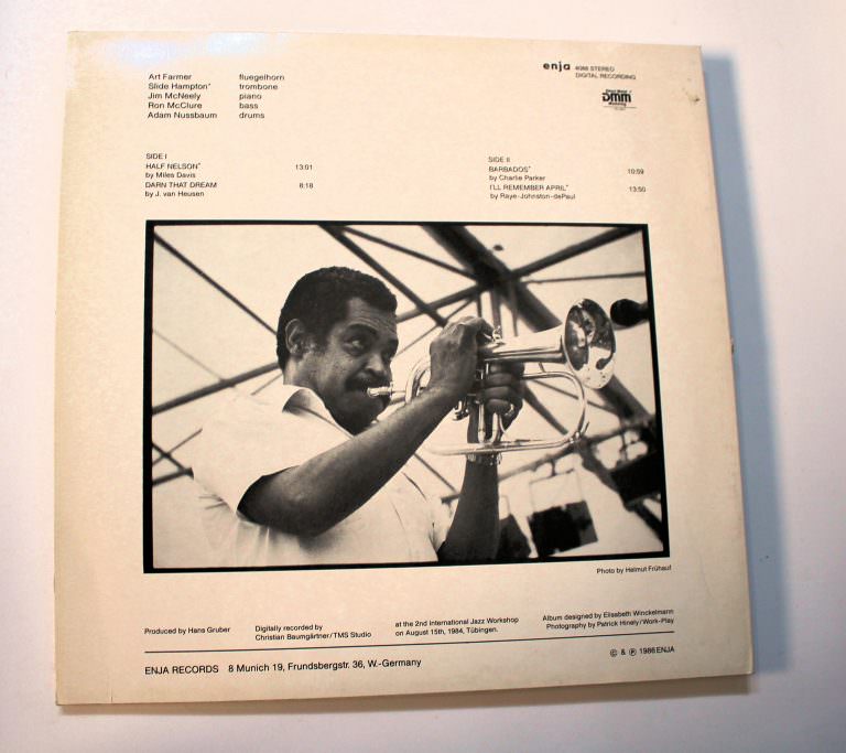 Art Farmer Slıde Hampton In Concert Jazz Enja Records Printed In Germany - Görsel 3