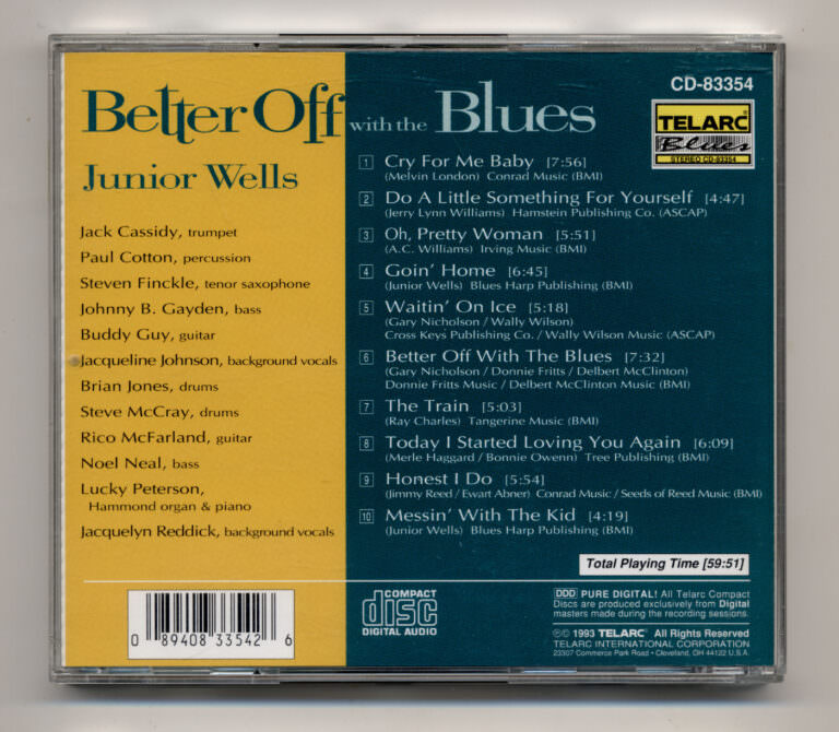 Jr. WELLS Better of blues Blues CD *SATILDI - OUT OF STOCK - Görsel 2