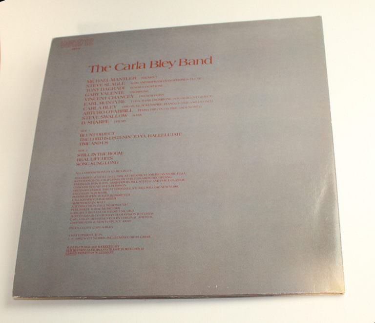 The CARLA BLEY BAND 1982 *Printed in Germany - JAZZ Dönem baskısı 33 lük - Görsel 2