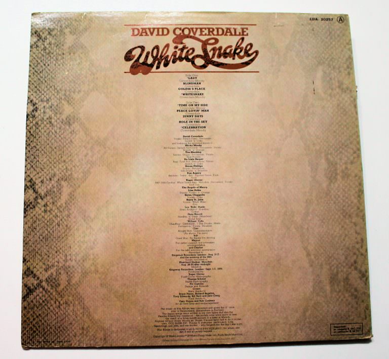 DAVID COVERDALE White Snake Dönem baskısı, Printed in France - Görsel 2