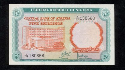 NIGERIA Nijerya 5/- Shillings EF