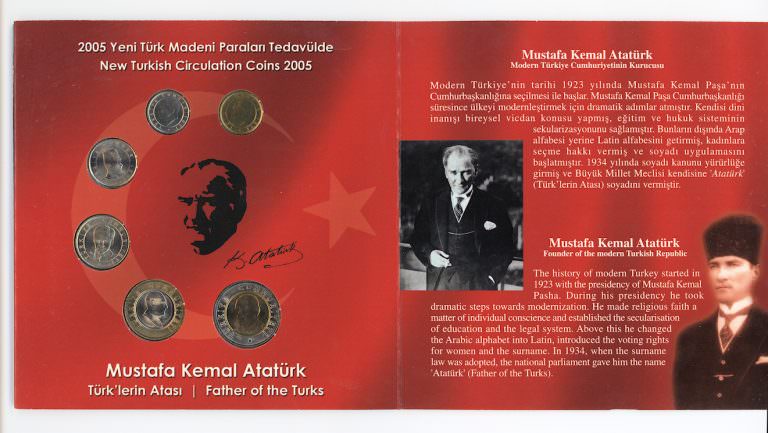 2005 TURKEY T.C. YTL Tedavül Madeni Para Seti Darphane - Görsel 2