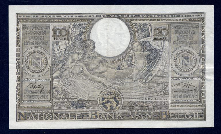 BELGIUM Belgique 100 Francs 1943 EF / ççt - Görsel 2