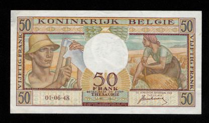 BELGIUM Belgique 50 Francs 1948 - EF / ççt