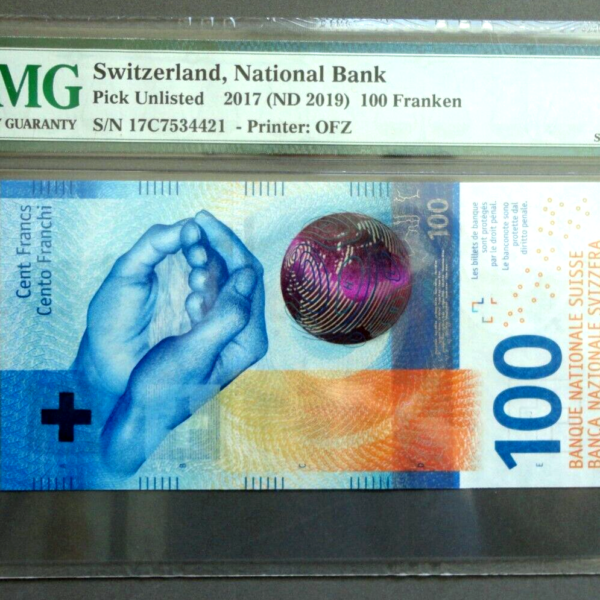 SWITZERLAND 100 Francs 2017 PMG 67 EPQ Uncirculated UNC