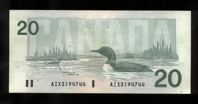 CANADA Kanada 20 Dollars 1991 Pick # 91 - aUNC - Görsel 2