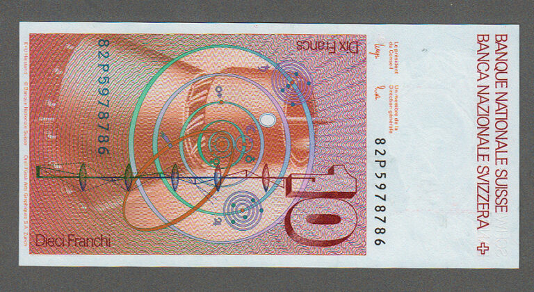 SWITZERLAND 10 Frank 1982 UNC - çim banknot Isviçre