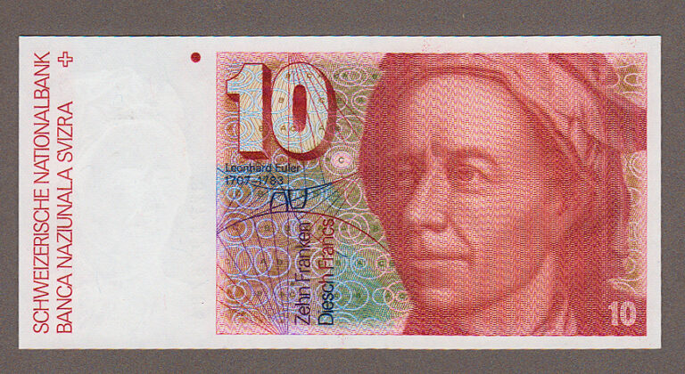 SWITZERLAND 10 Frank 1982 UNC - çim banknot Isviçre - Görsel 2