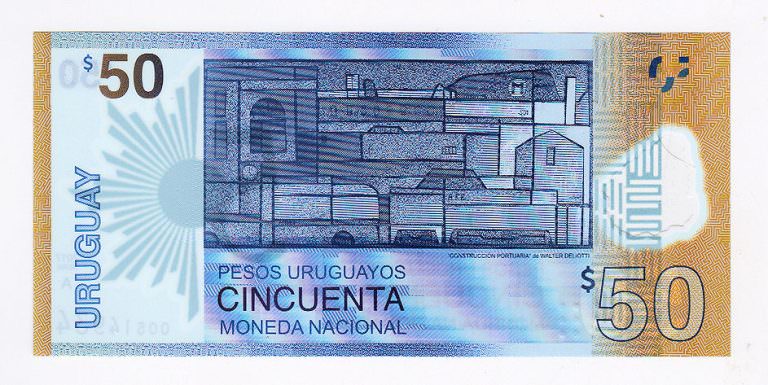 URUGUAY 50 Pesos Polymer - UNC - Görsel 2