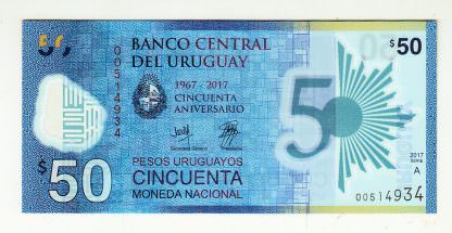 URUGUAY 50 Pesos Polymer - UNC