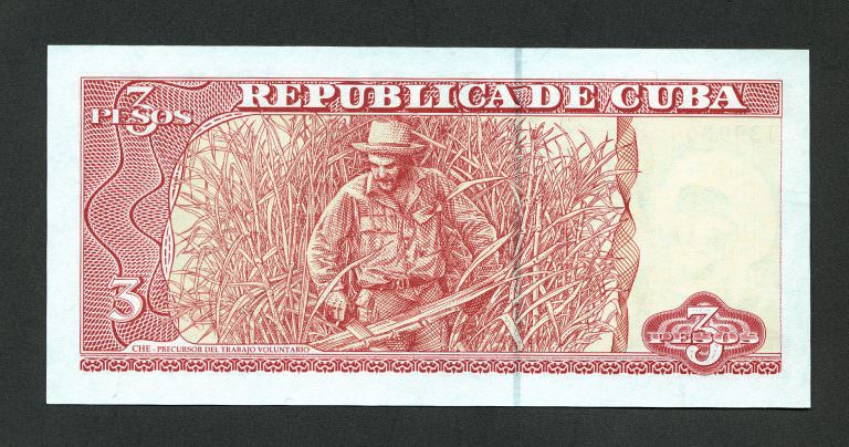CUBA 3 Pesos 2004 Pick # 127 Che Guavera imzalı - UNC - Görsel 2