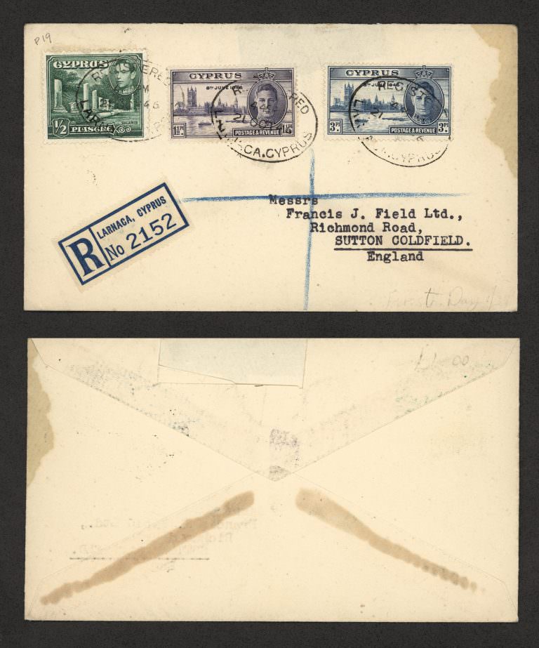 KIBRIS CYPRUS Taahütlü Postal Cover RECOMMANDE