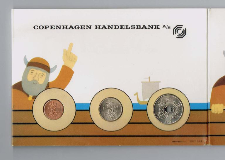 DENMARK 1984 Danish Coin Set - Görsel 3