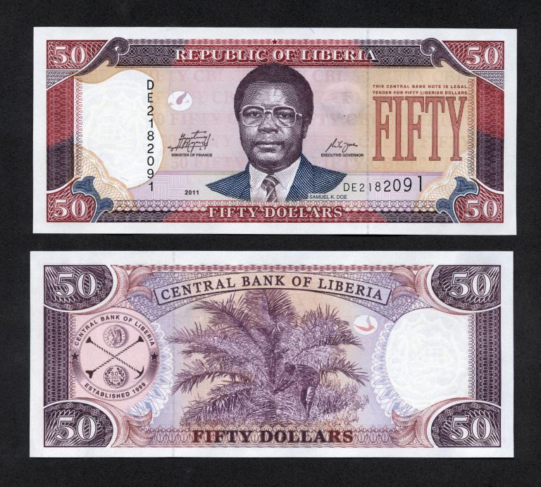 LIBRIA 50 Dollars 2011 Pick # 29f – UNC