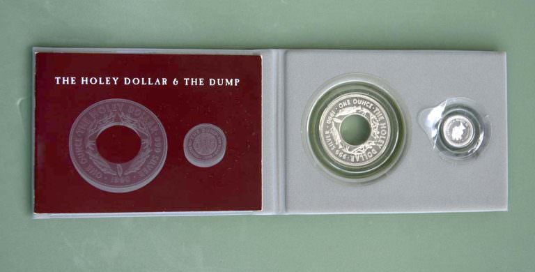 1989 AUSTRALIA 2 silver COIN PROOF The Holey Dollar & the DUMP in official box