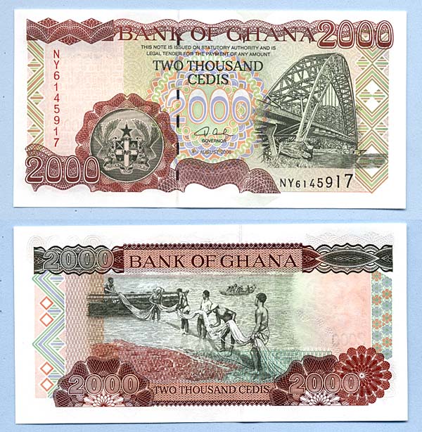GHANA 2000 Cedis 2006 UNC - çil