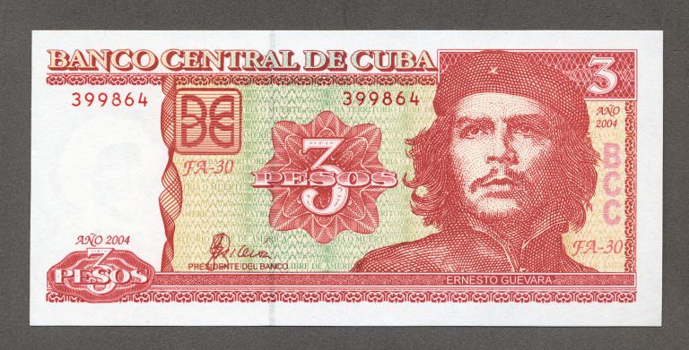 CUBA 3 Pesos 2004 Pick # 127 Che Guavera imzalı - UNC