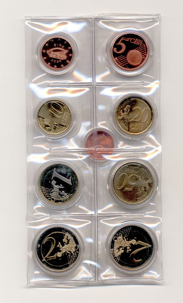 IRELAND Dublin Coin Fair 2007 Coin Set Irlanda Metal Para Seti - Görsel 2