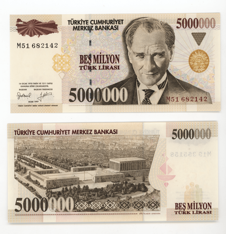 7. Emis. 1. Tertip -5 000 000 Türk Lirası  1997-2006  M harfi çil - UNC