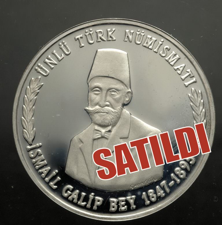 Ünlü Türk Numismat Ismail Galip Bey 1988 Madalya