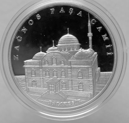 Camiler Serisi 2018 Yılı Zağnos Paşa Camii Darphane Hatıra Gümüş " Kültür Varlıkları Serisi No: 8 " Sertifikalı