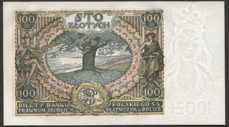 Polonya POLAND 100 Zlotych 1934 UNC *çil SATILDI - OUT OF STOCK - Görsel 2