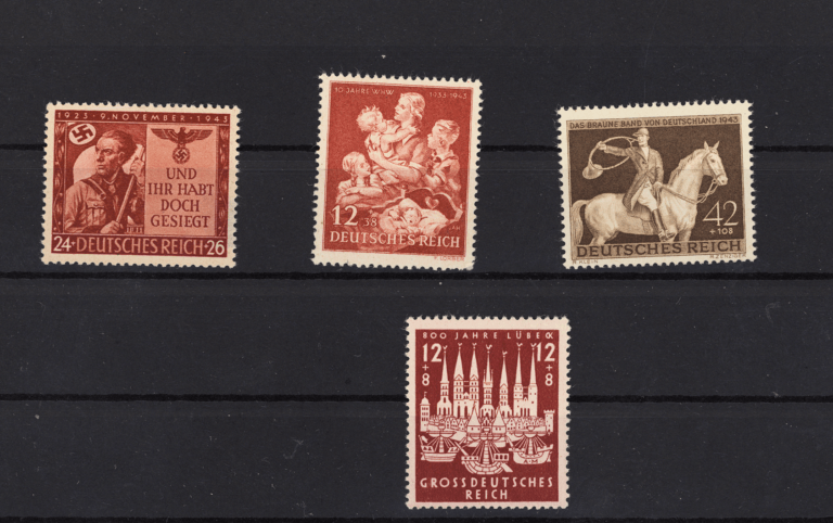 ALMANYA Deutschland 1943 Mi-854-859-862-863 Mint **MNH