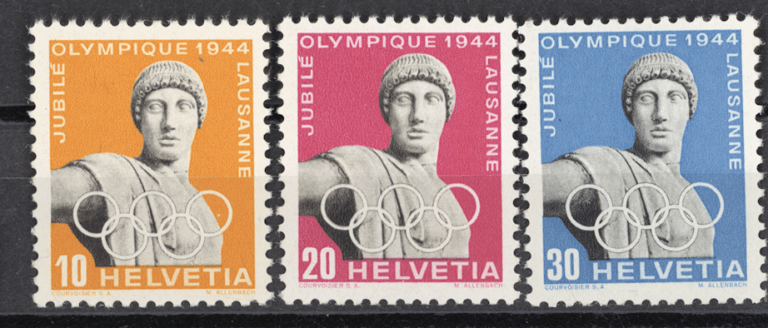 SWITZERLAND Isviçre  1944 Olympique Lausanne Briefmarken SCHWEIZ Mint **MNH