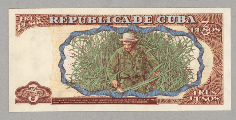 CUBA 3 Pesos 1995 Che Guavera imzali UNC - Görsel 2