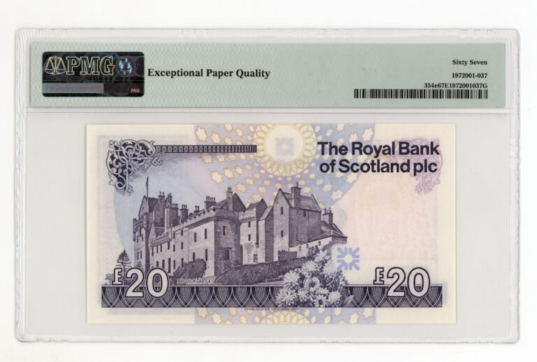 Iskoçya SCOTLAND  20 POUNDs 30.11.2010 Pick#354e PMG 67 EPQ - UNC - Görsel 2