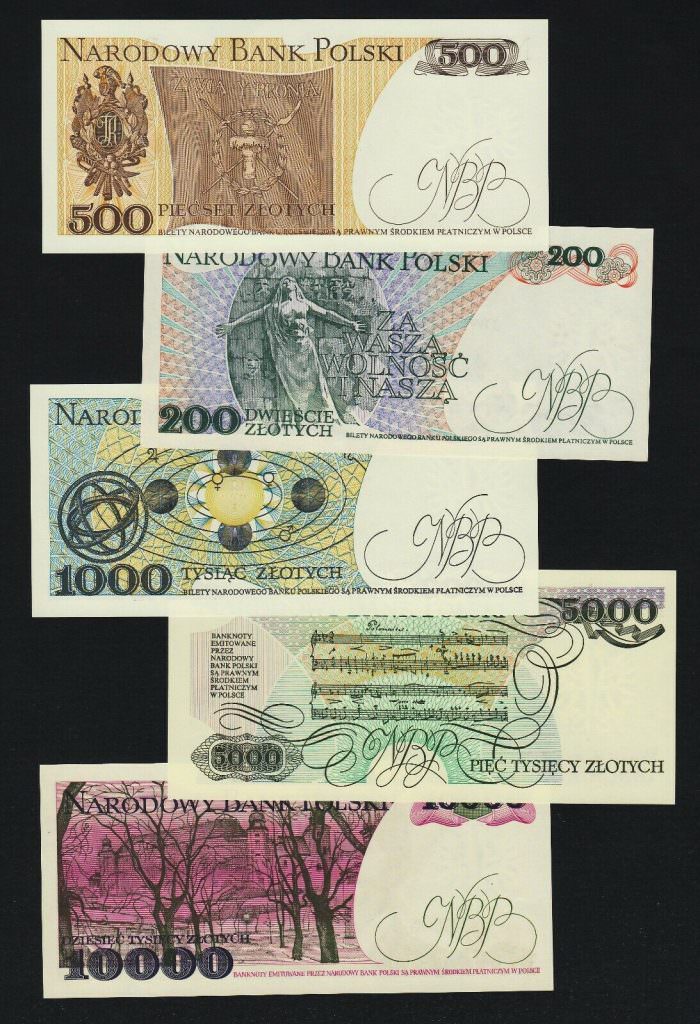 Polonya POLAND 200+500+1000+5000+10000 Zlotych UNC *çil - Görsel 2