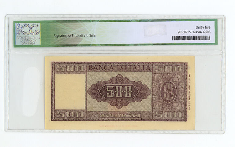 ITALY ITALYA 500 Lire 1947 Pick#80a ICG 35 – VF - Görsel 2