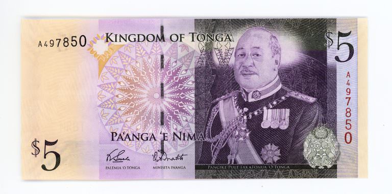 TONGA 5 Pa`anga 2008 UNC - çil