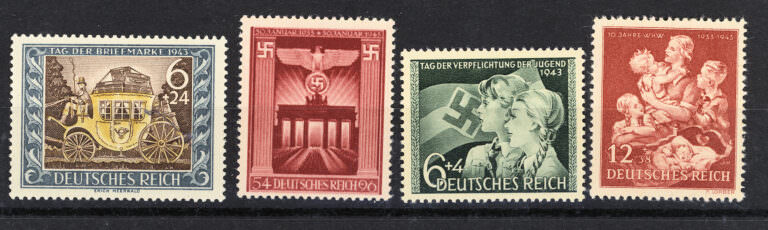 ALMANYA Deutschland 1943 Mi-828-829-843-859 MINT **MNH