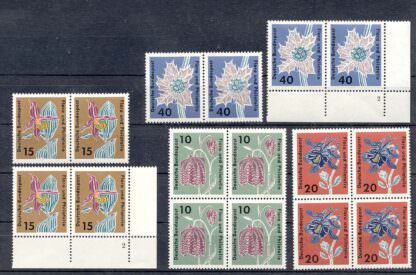 DEUTSCHLAND 4x Blumen çiçekler serisi Mint **MNH SATILDI - OUT OF STOCK