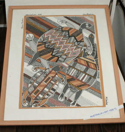 Orijinal AUSTRALYA sanatı BASKI çerçeve 55x45 cm.