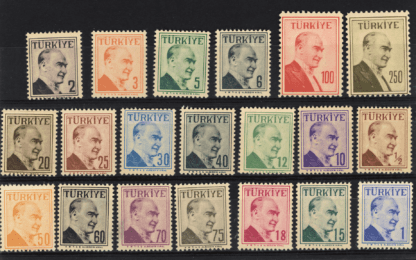 Atatürk çift çizgi çerçeveli portre  1957 Mint **MNH