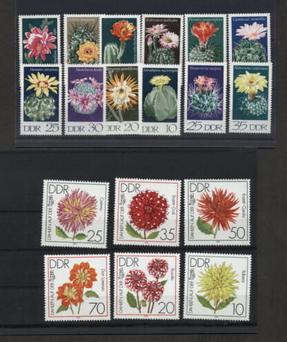 D.D.R. Kaktüs çiçekleri ve çiçekler serisi Mint **MNH SATILDI - OUT OF STOCK SATILDI - OUT OF STOCK SATILDI - OUT OF STOCK