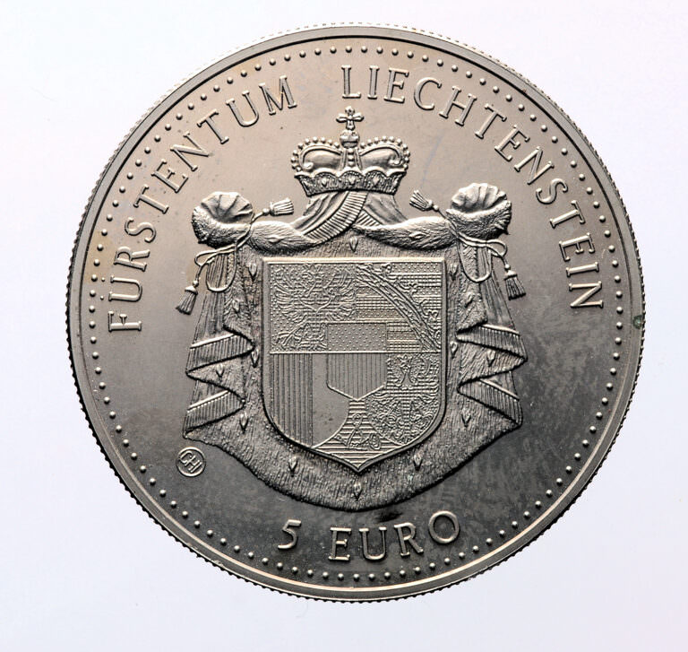 LIECHTENSTEIN 5 Euro Lokomotive Motiv 1997 *SATILDI - OUT OF STOCK - Görsel 3