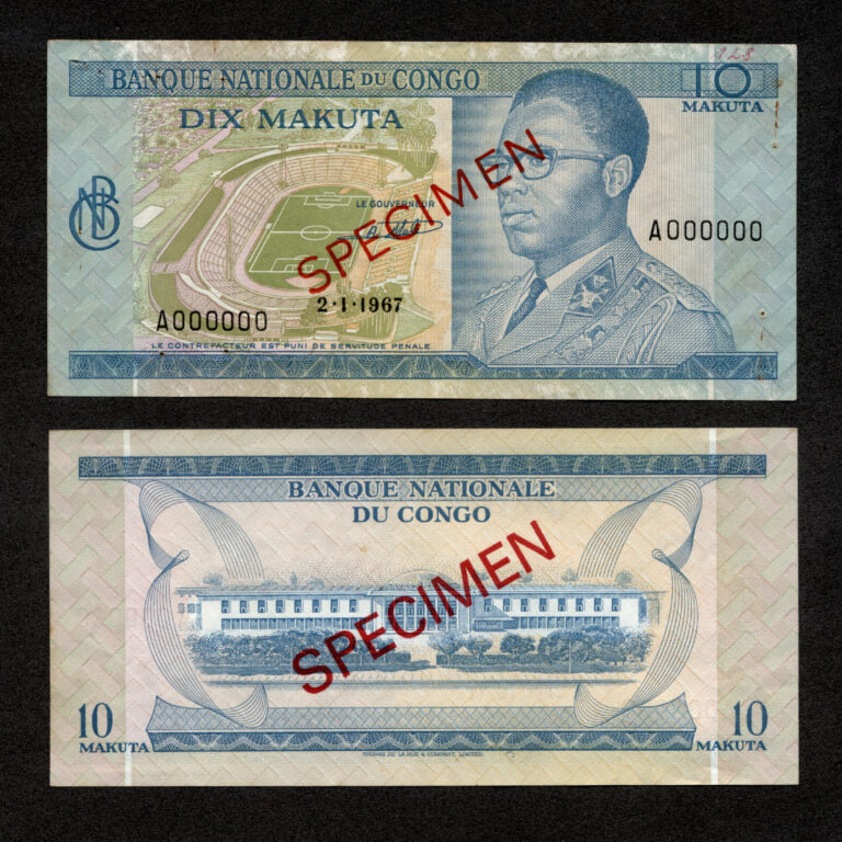 CONGO 10 Makuta 1970 SPECIMEN UNC *çil