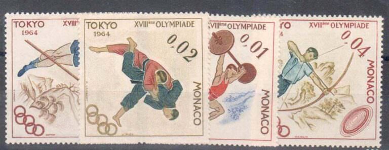 MONACO Tokyo olimpiyatlari 1964 Mint **MNH