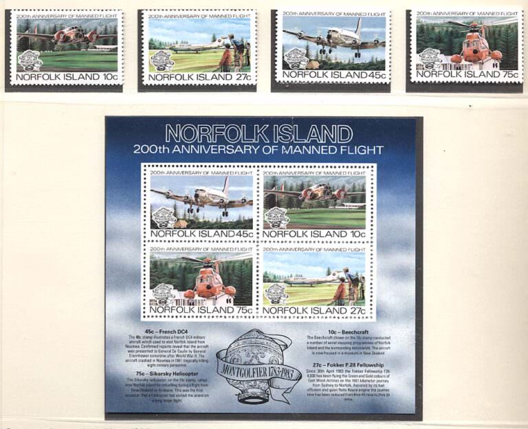 NORDFOLK ISLAND Aviatik Mint **MNH