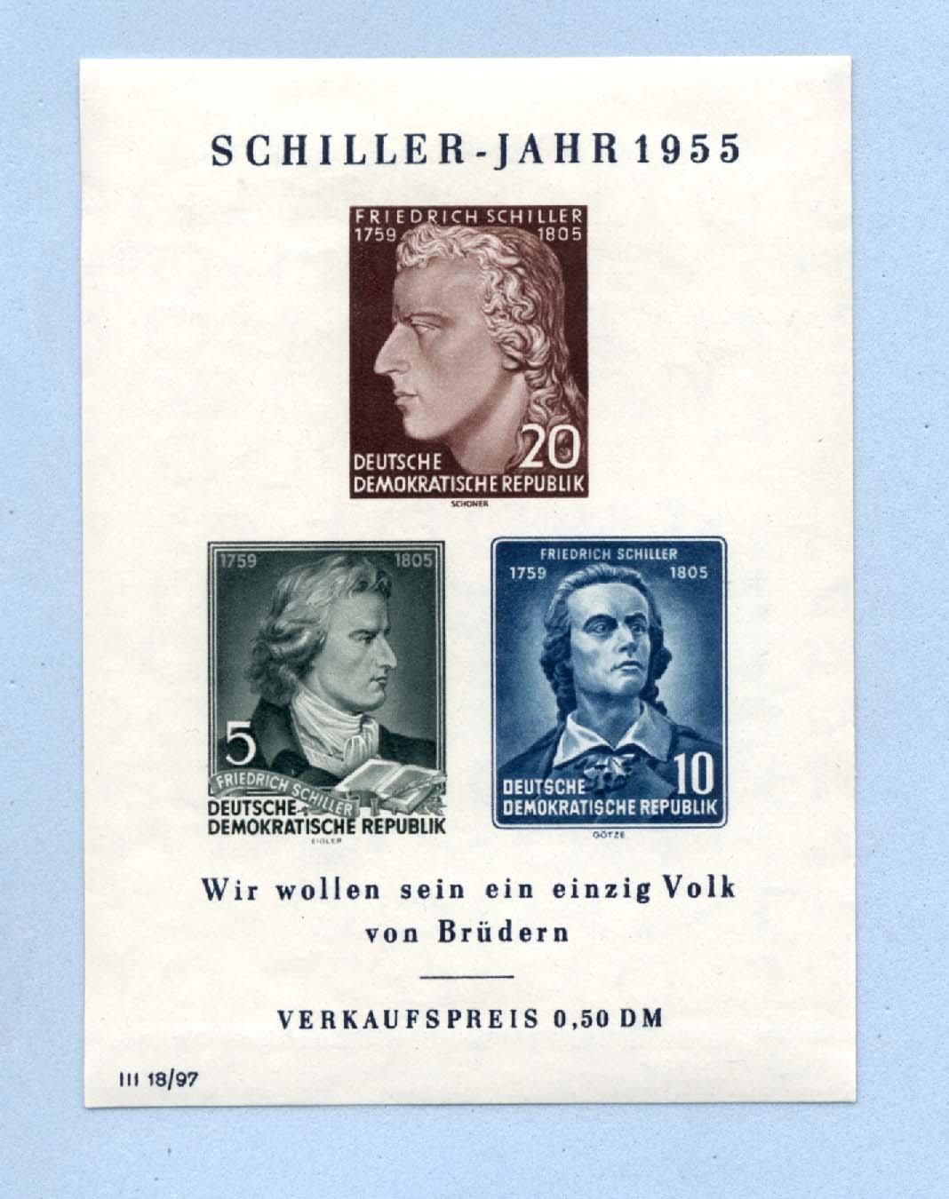 ALMANYA Deutschland 3 Block (arka yüzleri hafif hasarlı)