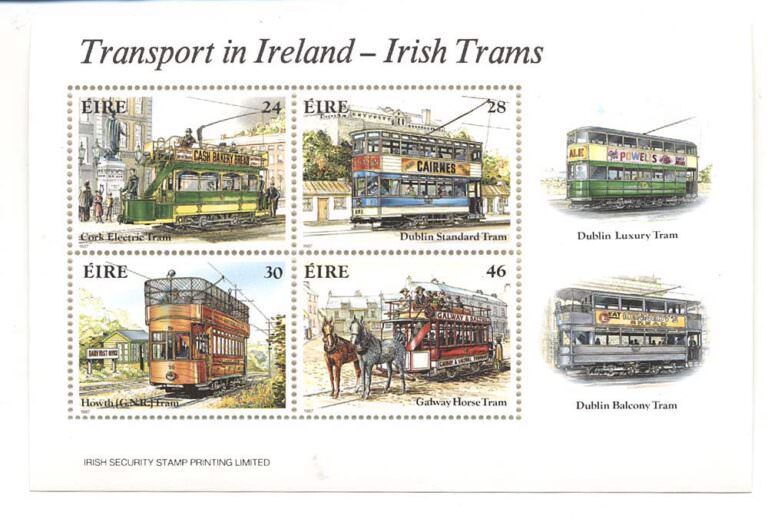 IRELAND Transport in Irland Irish Trams Block Mint **MNH