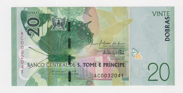 St. Tomé e Principe 5+10+20 Dobras Polymer UNC çil - Görsel 4