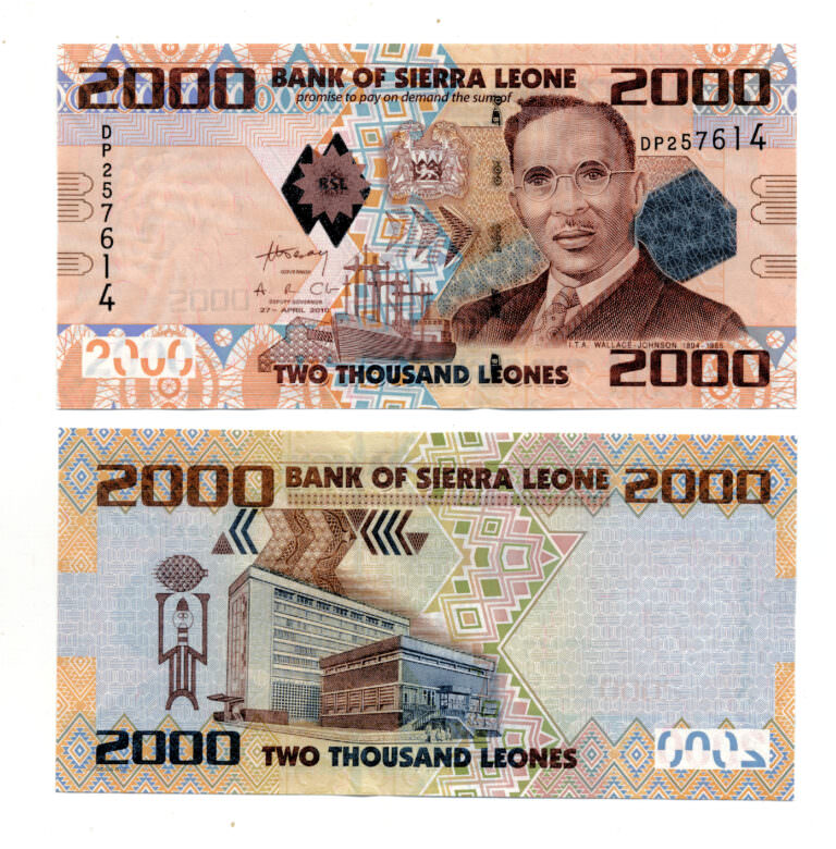 SIERRA LEONE 2000 Leones 2010 Pick # 31a - UNC