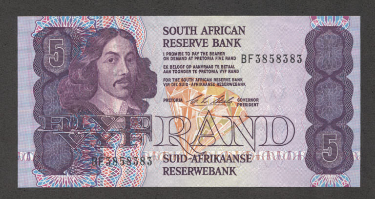 SOUTH AFRICA Güney Afrika Cum. 5 Rand 1990-1994 Pick # 119e - UNC