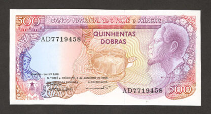 St. Tomé e Principe 500 Dobras 1989 UNC çil